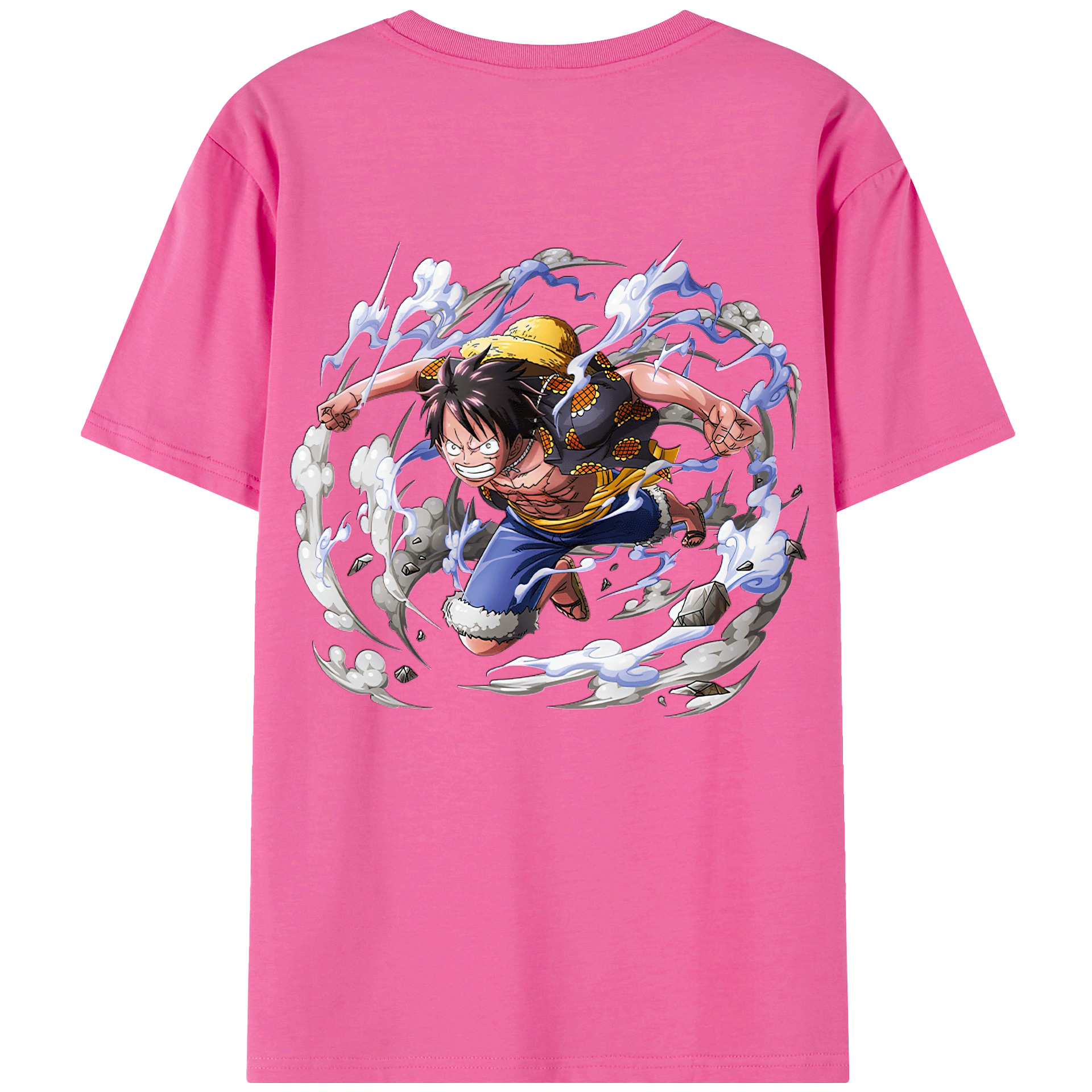 ワンピース モンキー・D・ルフィ ONE PIECE Monkey D. Luffy レディース半袖Tシャツ(バックプリント)